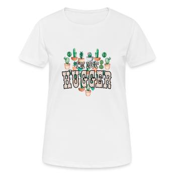 Je ne suis pas un câlin - T-shirt respirant Femme - blanc - Devant - AI Model Female 172 dark (172cm)