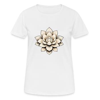 Lotus Blossom - Women's Breathable T-Shirt - white - Front - AI Model Female 172 dark (172cm)