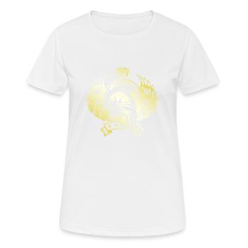 Casque Spartan Fitness Gold Fighter Training - T-shirt respirant Femme - blanc - Devant - AI Model Female 172 dark (172cm)