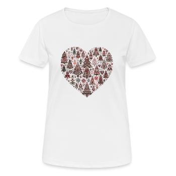 Coeur d’arbres dans un style bohème - T-shirt respirant Femme - blanc - Devant - AI Model Female 172 dark (172cm)