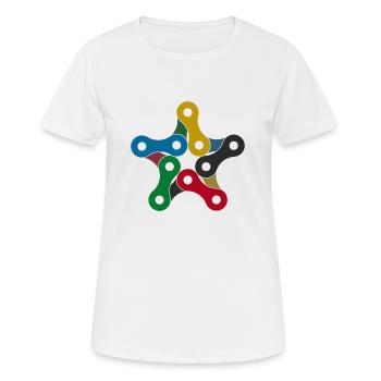 Bicyclette - T-shirt respirant Femme - blanc - Devant - AI Model Female 172 dark (172cm)