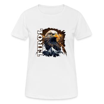 Tirol Design mit Tiroler Adler & Berg - Frauen T-Shirt atmungsaktiv - Weiß - Vorne - AI Model Female 172 dark (172cm)