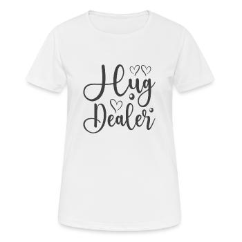 Croupier de câlins - T-shirt respirant Femme - blanc - Devant - AI Model Female 172 dark (172cm)