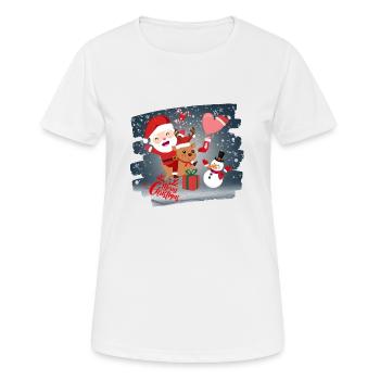 Joyeux Noël - T-shirt respirant Femme - blanc - Devant - AI Model Female 172 dark (172cm)