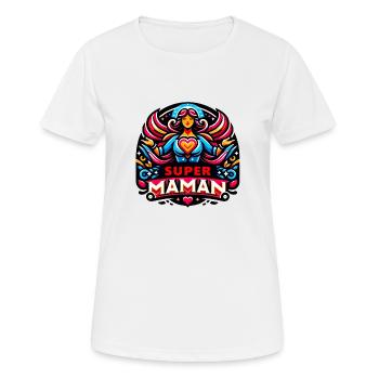 Super Liebe Mama - Frauen T-Shirt atmungsaktiv - Weiß - Vorne - AI Model Female 172 dark (172cm)