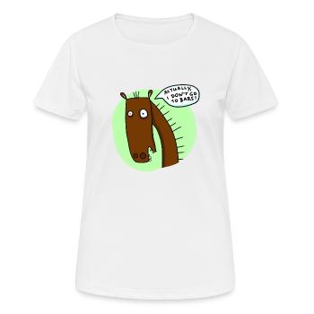 Je ne vais pas dans les bars - T-shirt respirant Femme - blanc - Devant - AI Model Female 172 dark (172cm)