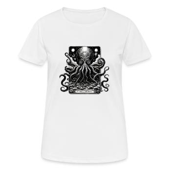Kraken is watching you - Octopus - Women's Breathable T-Shirt - white - Front - AI Model Female 172 dark (172cm)