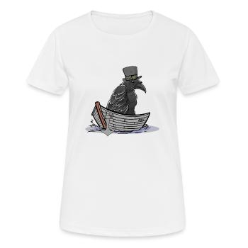 Crow Raven Ferryman Ravens Crows Bateau Bateaux - T-shirt respirant Femme - blanc - Devant - AI Model Female 172 dark (172cm)