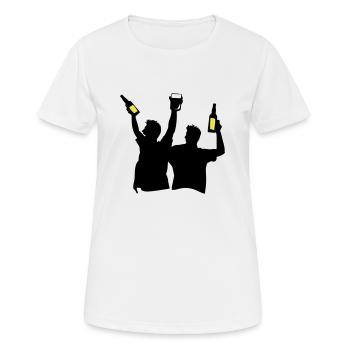 Enterrement de vie de garçon Célébrant l’enterrement de vie de garçon - T-shirt respirant Femme - blanc - Devant - AI Model Female 172 dark (172cm)