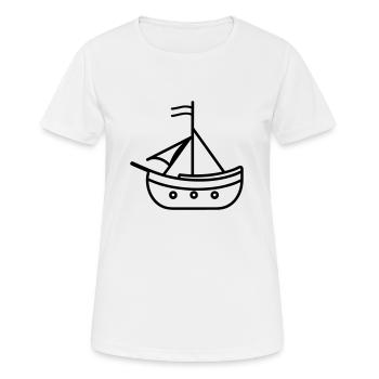 Bateau pirate - T-shirt respirant Femme - blanc - Devant - AI Model Female 172 dark (172cm)