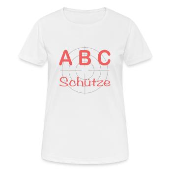 ABC-Schütze - Frauen T-Shirt atmungsaktiv - Weiß - Vorne - AI Model Female 172 dark (172cm)