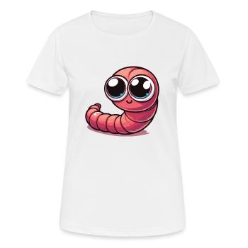 Kleiner Wurm - Frauen T-Shirt atmungsaktiv - Weiß - Vorne - AI Model Female 172 dark (172cm)