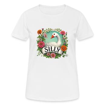 Dumme Gans - Frauen T-Shirt atmungsaktiv - Weiß - Vorne - AI Model Female 172 dark (172cm)