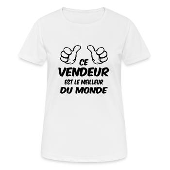 BEST SELLER - Women's Breathable T-Shirt - white - Front - AI Model Female 172 dark (172cm)