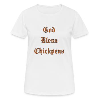 GodBlessChickpeas - Women's Breathable T-Shirt - white - Front - AI Model Female 172 dark (172cm)
