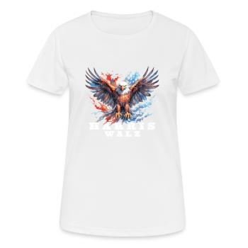 Kamala Harris & Tim Walz 2024 T-shirt classique - T-shirt respirant Femme - blanc - Devant - AI Model Female 172 dark (172cm)