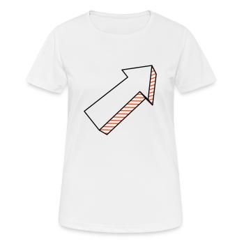 Pfeil in 3D zweifarbig - Frauen T-Shirt atmungsaktiv - Weiß - Vorne - AI Model Female 172 dark (172cm)