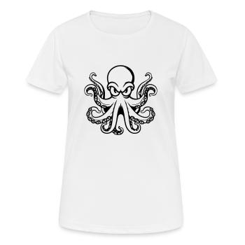 Pieuvre Pieuvre - T-shirt respirant Femme - blanc - Devant - AI Model Female 172 dark (172cm)