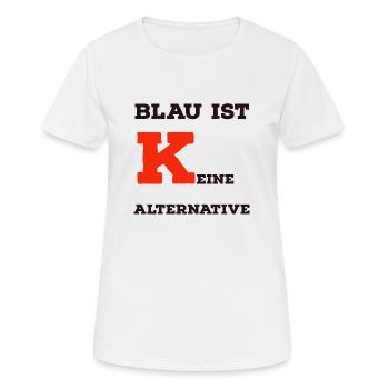 Blau ist keine Alternative - Frauen T-Shirt atmungsaktiv - Weiß - Vorne - AI Model Female 172 dark (172cm)