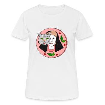 Cat Lady - Frauen T-Shirt atmungsaktiv - Weiß - Vorne - AI Model Female 172 dark (172cm)