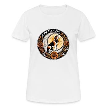 Geboren, um zu heulen - Frauen T-Shirt atmungsaktiv - Weiß - Vorne - AI Model Female 172 dark (172cm)