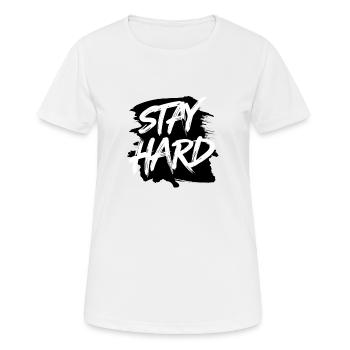 Restez dur - T-shirt respirant Femme - blanc - Devant - AI Model Female 172 dark (172cm)