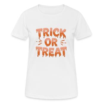 Trick or Treat - Frauen T-Shirt atmungsaktiv - Weiß - Vorne - AI Model Female 172 dark (172cm)