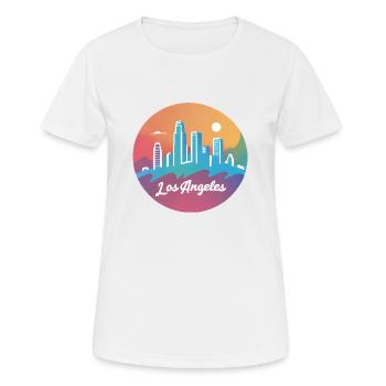 Los Angeles Kalifornien USA - Frauen T-Shirt atmungsaktiv - Weiß - Vorne - AI Model Female 172 dark (172cm)