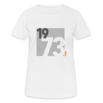 Fabriqué en 1973 Rétro moderniste Design Cadeau d’anniversaire - T-shirt respirant Femme - blanc - Devant - AI Model Female 172 dark (172cm)