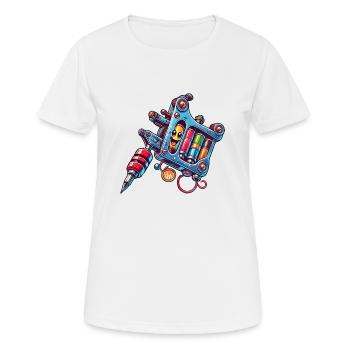 tattoo machine - Women's Breathable T-Shirt - white - Front - AI Model Female 172 dark (172cm)