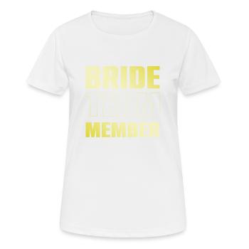 Équipe de mariée - T-shirt respirant Femme - blanc - Devant - AI Model Female 172 dark (172cm)