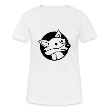 trou de renard roux renard sauvage animal peeps visage tête - T-shirt respirant Femme - blanc - Devant - AI Model Female 172 dark (172cm)