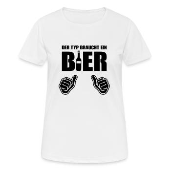 The guy needs a beer - Women's Breathable T-Shirt - white - Front - AI Model Female 172 dark (172cm)