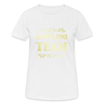 Bowling Team - Frauen T-Shirt atmungsaktiv - Weiß - Vorne - AI Model Female 172 dark (172cm)