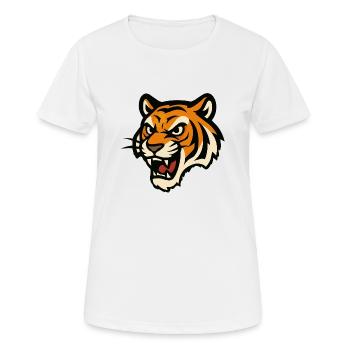 tiger comic - Frauen T-Shirt atmungsaktiv - Weiß - Vorne - AI Model Female 172 dark (172cm)