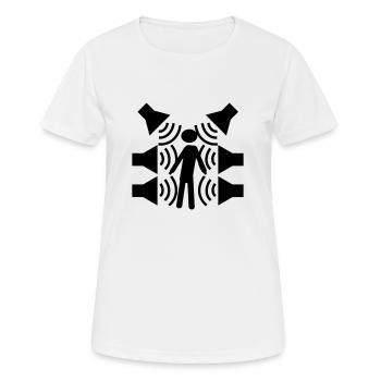 La Ultima Sound System - Frauen T-Shirt atmungsaktiv - Weiß - Vorne - AI Model Female 172 dark (172cm)