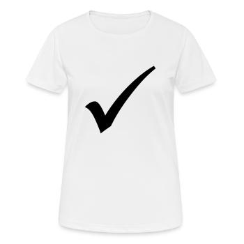 haken - Frauen T-Shirt atmungsaktiv - Weiß - Vorne - AI Model Female 172 dark (172cm)