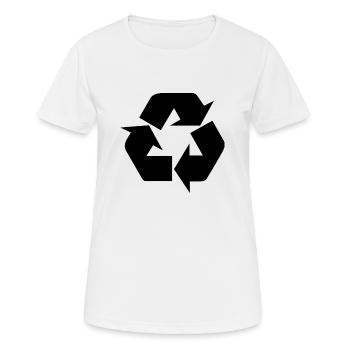 Recycler - Frauen T-Shirt atmungsaktiv - Weiß - Vorne - AI Model Female 172 dark (172cm)