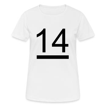 14 Fuss Jolle Segelzeichen - Frauen T-Shirt atmungsaktiv - Weiß - Vorne - AI Model Female 172 dark (172cm)