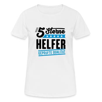 5Sterne Helfer - Frauen T-Shirt atmungsaktiv - Weiß - Vorne - AI Model Female 172 dark (172cm)