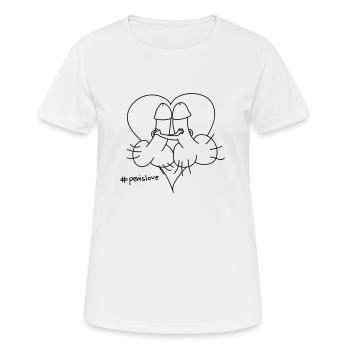 penis Love - Women's Breathable T-Shirt - white - Front - AI Model Female 172 dark (172cm)