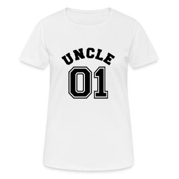 Uncle 01 - Onkel 01 - Familie - Verwandtschaft - Frauen T-Shirt atmungsaktiv - Weiß - Vorne - AI Model Female 172 dark (172cm)