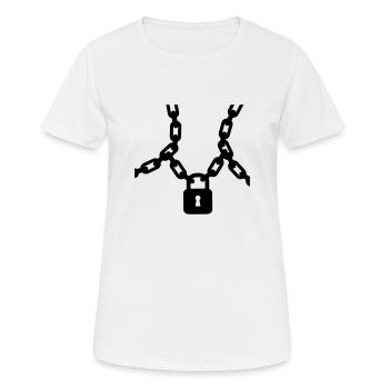 locked - T-shirt respirant Femme - blanc - Devant - AI Model Female 172 dark (172cm)