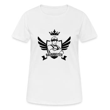 Bauarbeiter - Frauen T-Shirt atmungsaktiv - Weiß - Vorne - AI Model Female 172 dark (172cm)