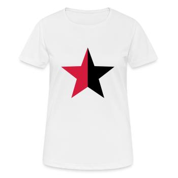 anarchie étoile révolution résistance rebelle noir - T-shirt respirant Femme - blanc - Devant - AI Model Female 172 dark (172cm)