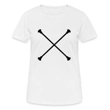 baton de twirling Twirling bâton - T-shirt respirant Femme - blanc - Devant - AI Model Female 172 dark (172cm)