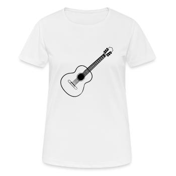 Gitarre Akustik Musik - Frauen T-Shirt atmungsaktiv - Weiß - Vorne - AI Model Female 172 dark (172cm)