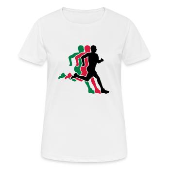 courir - T-shirt respirant Femme - blanc - Devant - AI Model Female 172 dark (172cm)