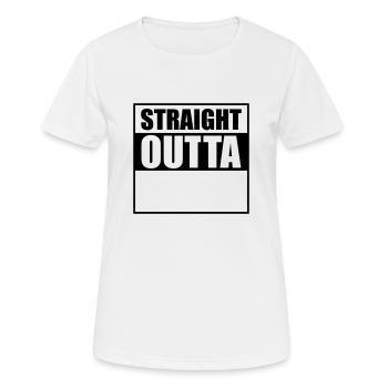 straight outta design - Frauen T-Shirt atmungsaktiv - Weiß - Vorne - AI Model Female 172 dark (172cm)