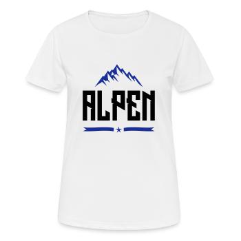alpen design - Frauen T-Shirt atmungsaktiv - Weiß - Vorne - AI Model Female 172 dark (172cm)